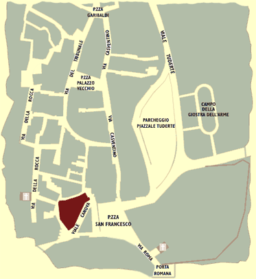 San Gemini Map - Getting to Palazzo Santi Terzi